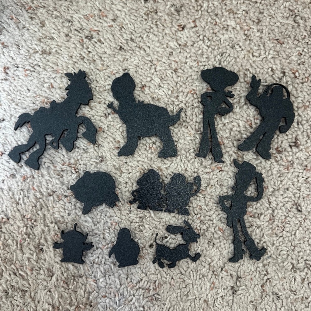 Toy Story Silhouettes 3D printed